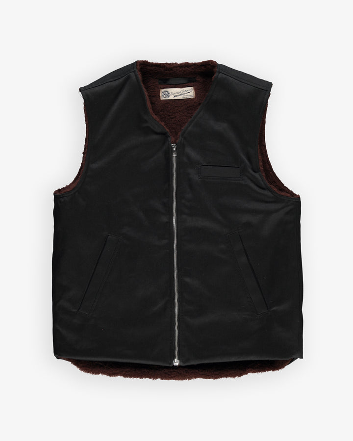 Deck Vest Bedford Cords Black