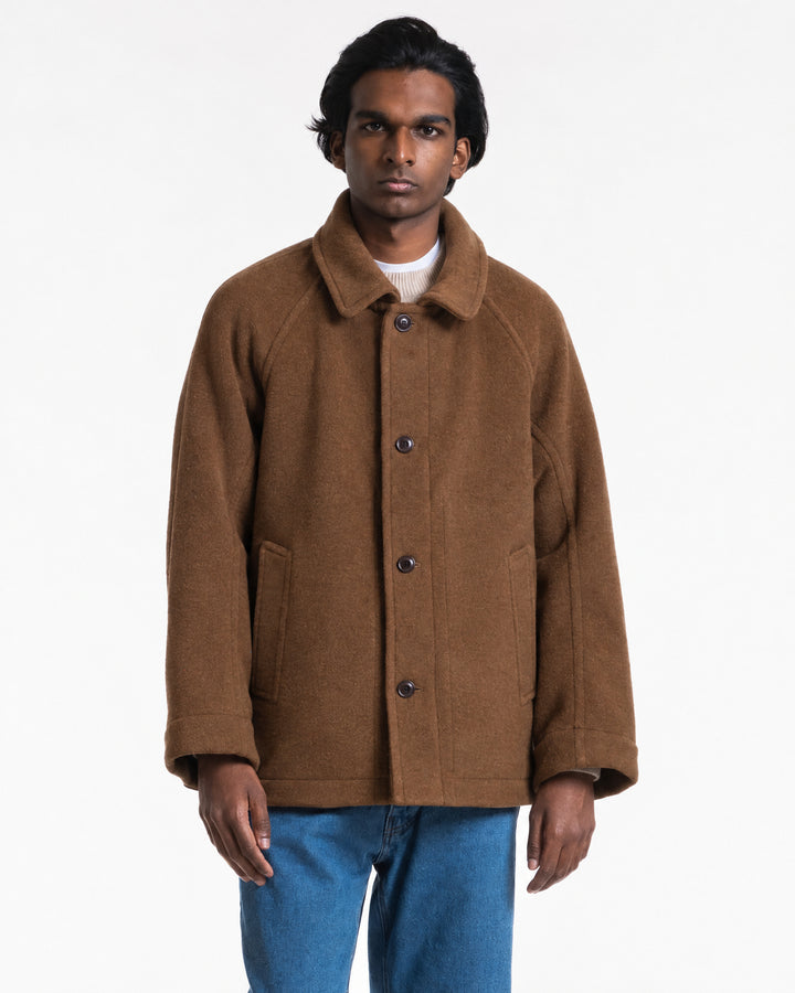 Army Caban Reversible Tambura Golf Wool Camel/Brown Check