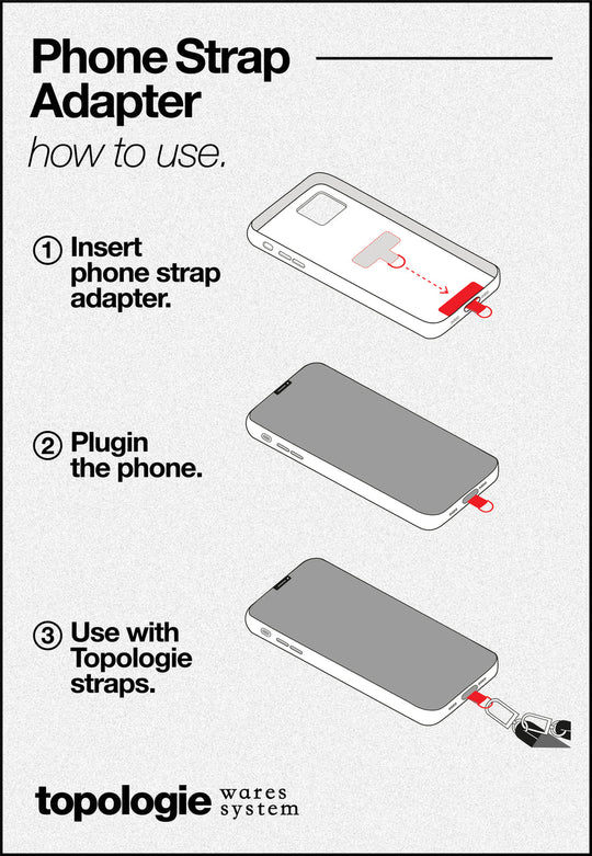Topologie D-Ring Phone Strap Adapter Black