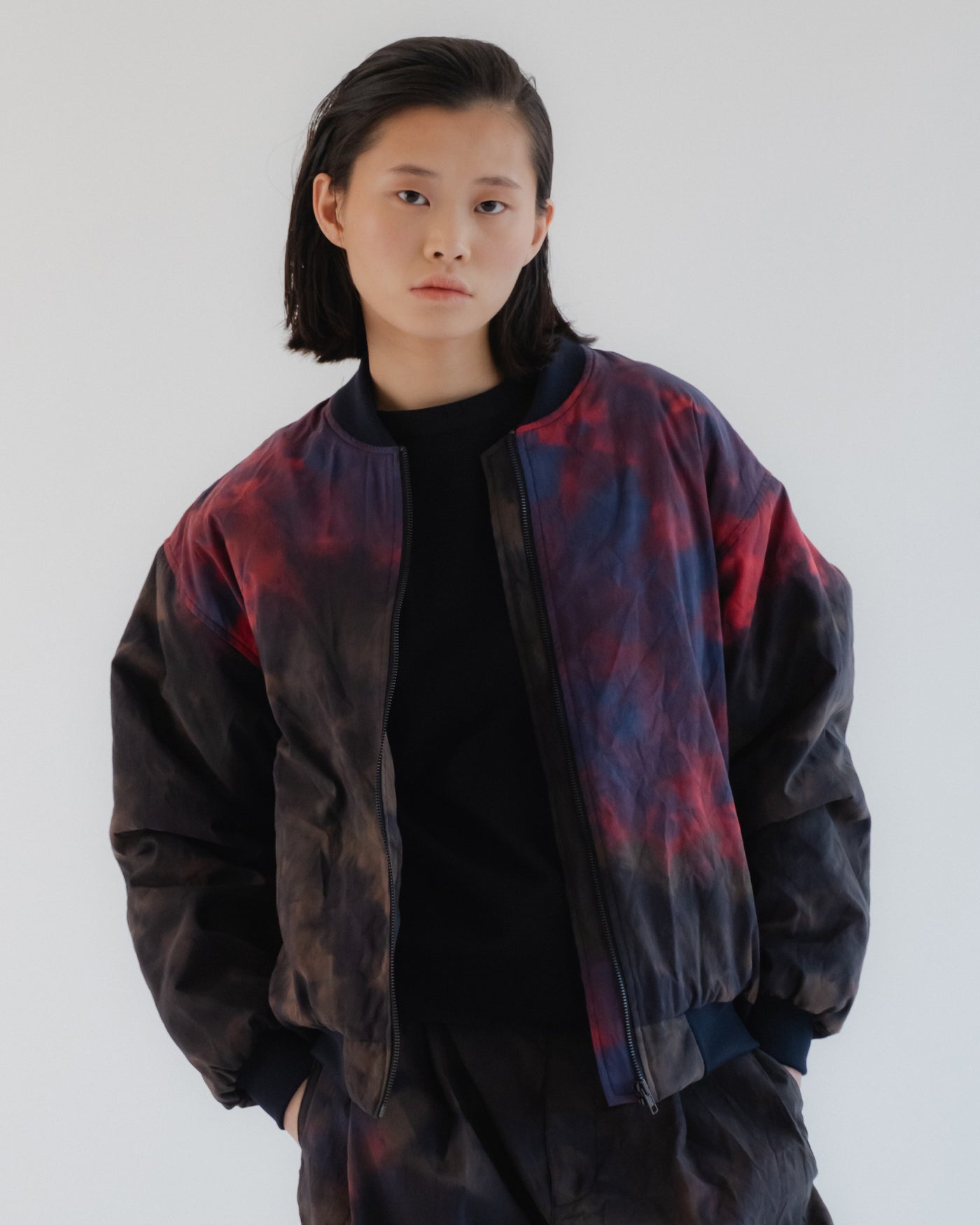 Bomber Tie Dye Nylon Coral