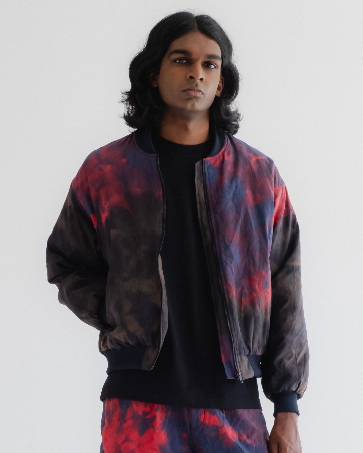 Bomber Tie Dye Nylon Coral