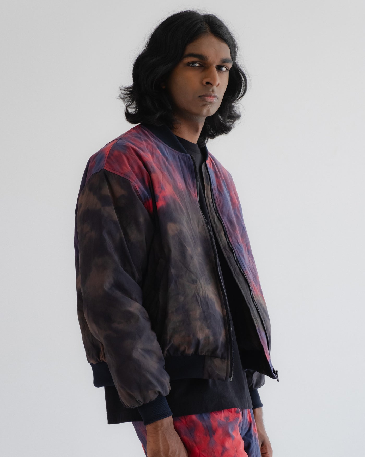 Bomber Tie Dye Nylon Coral