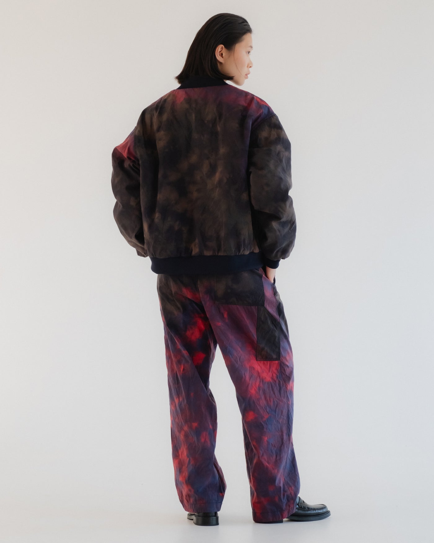 Bomber Tie Dye Nylon Coral