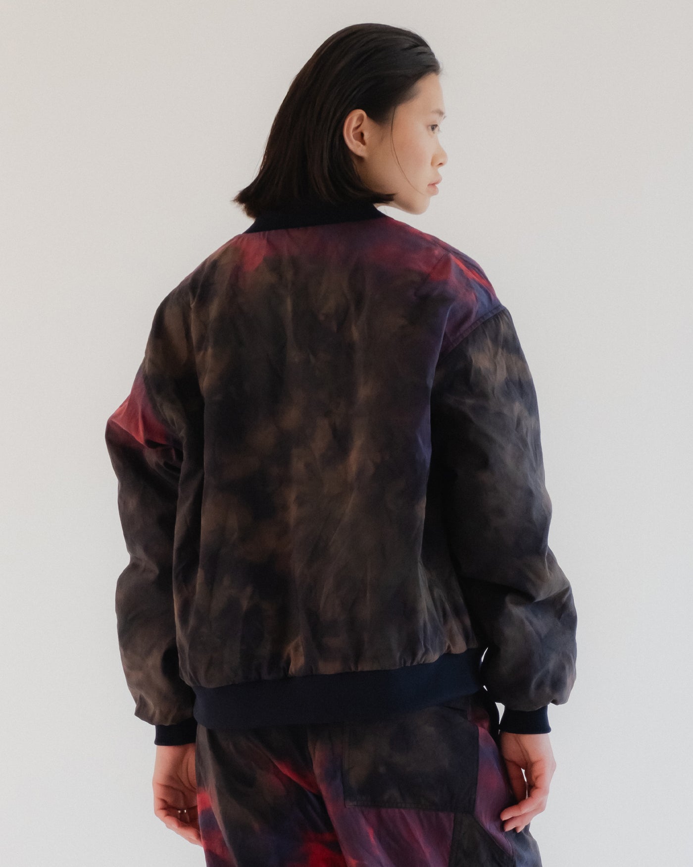 Bomber Tie Dye Nylon Coral