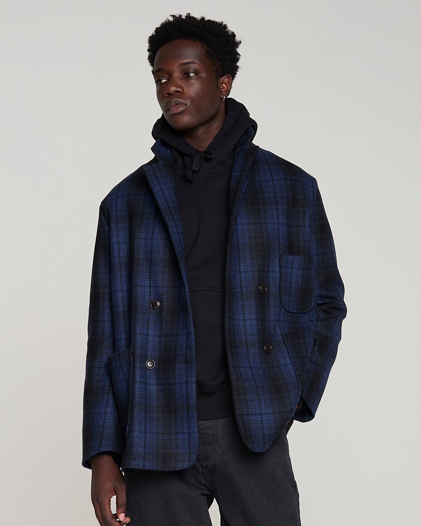 Blazer Monitoba Wool Check Blue/Black