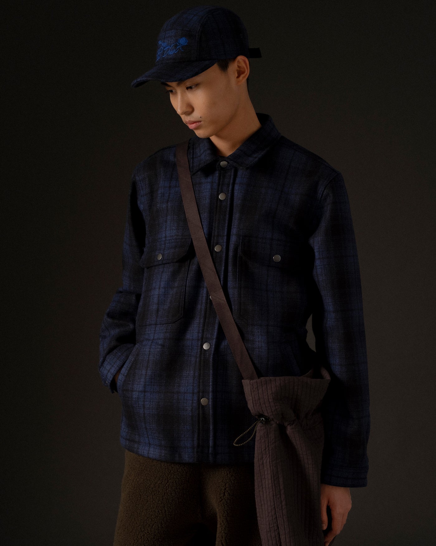 Troy Shirt Monitoba Wool Check Blue/Black