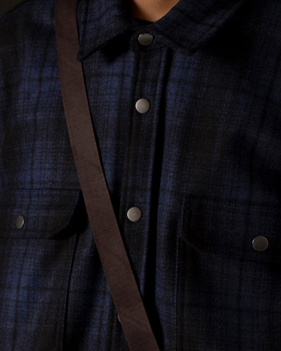 Troy Shirt Monitoba Wool Check Blue/Black
