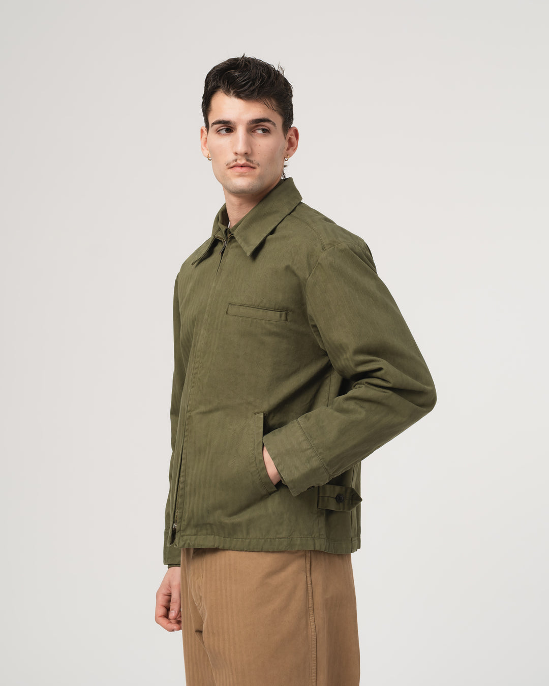 Union Jacket Desire Herringbone Twill Avocado