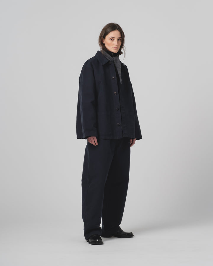 Coach Jacket Nebraska Cotton Inkt Blue