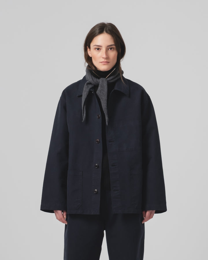 Coach Jacket Nebraska Cotton Inkt Blue