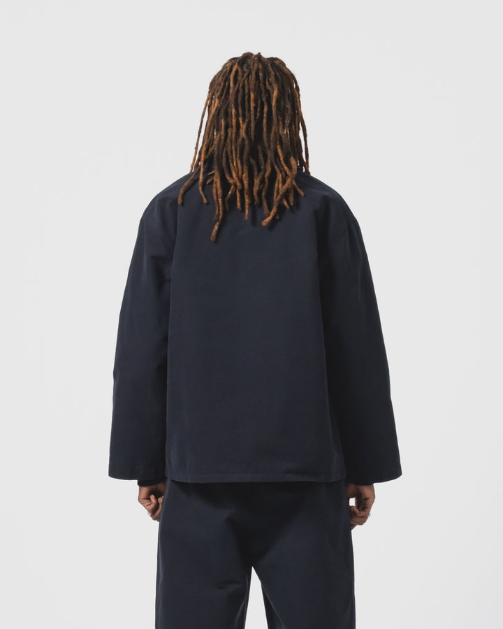 Coach Jacket Nebraska Cotton Inkt Blue