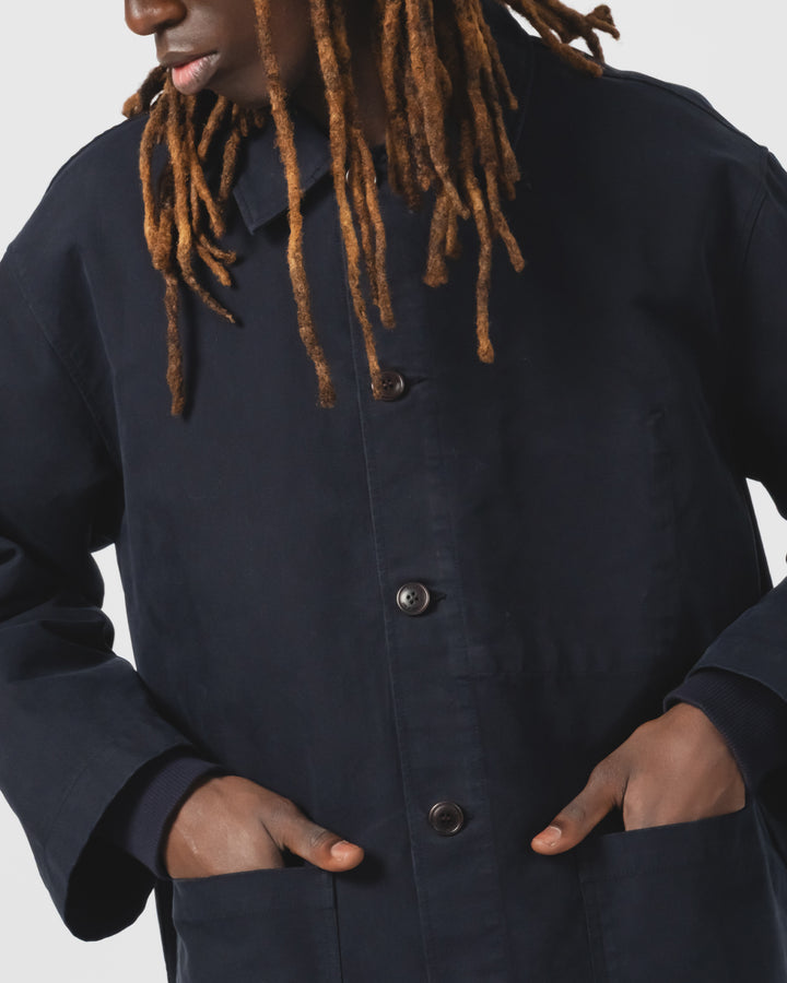 Coach Jacket Nebraska Cotton Inkt Blue