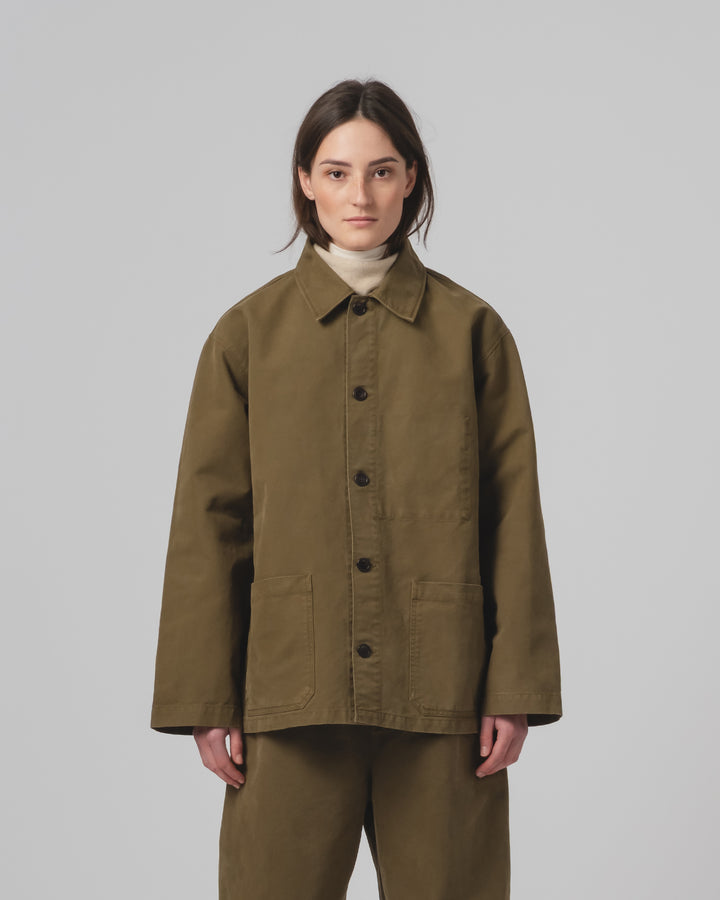 Coach Jacket Nebraska Cotton Fossil Green