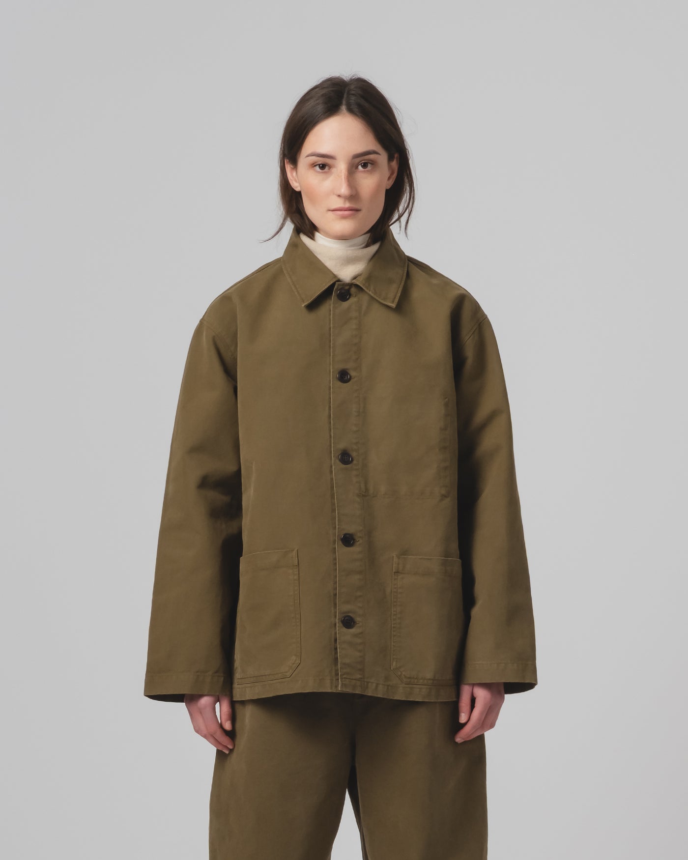 Coach Jacket Nebraska Cotton Fossil Green