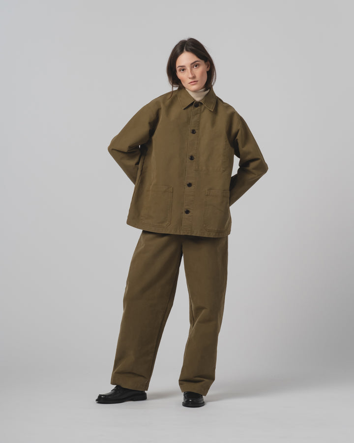 Coach Jacket Nebraska Cotton Fossil Green