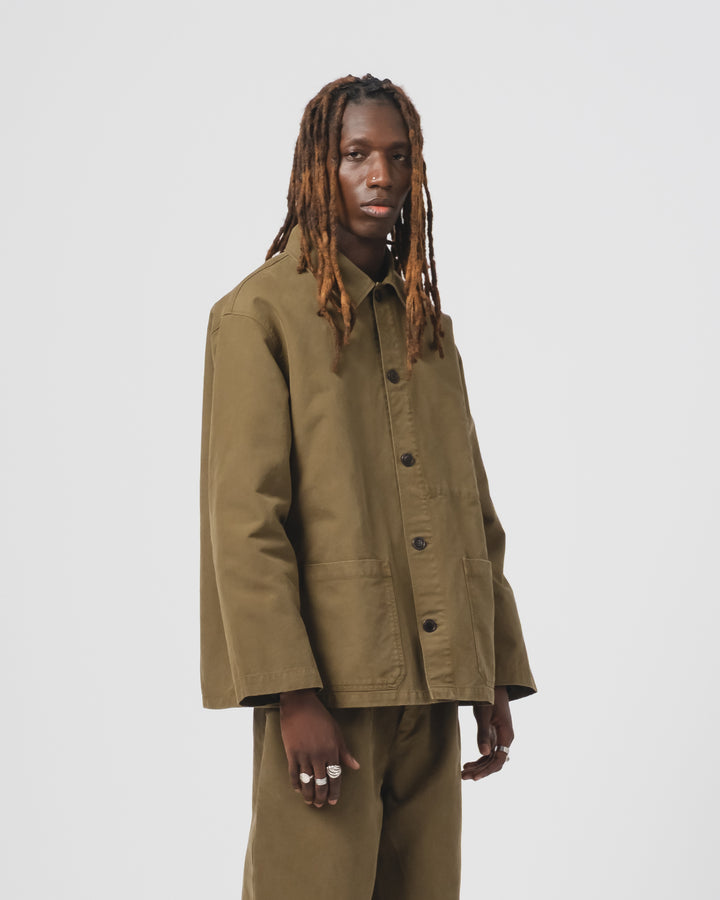 Coach Jacket Nebraska Cotton Fossil Green