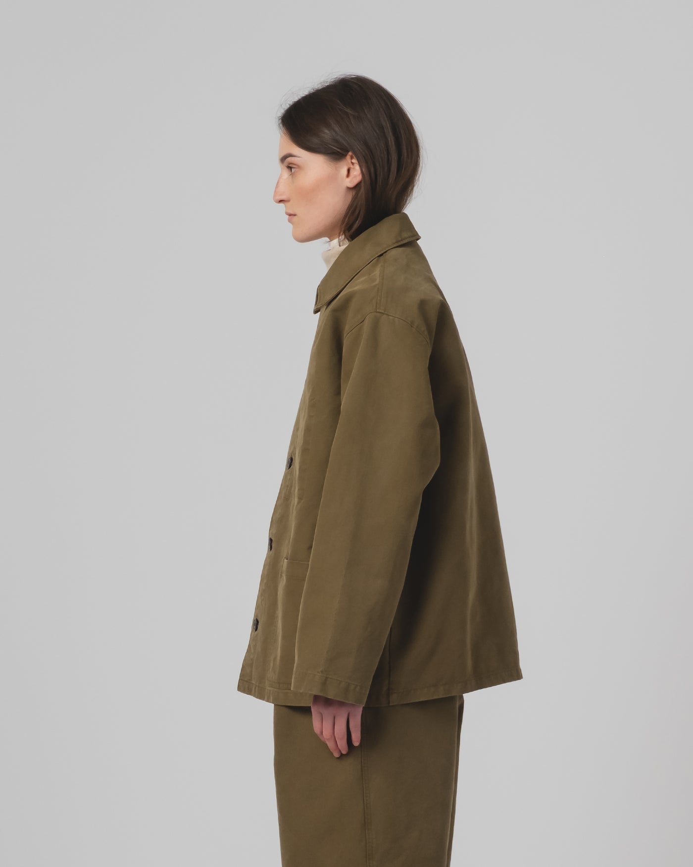 Coach Jacket Nebraska Cotton Fossil Green