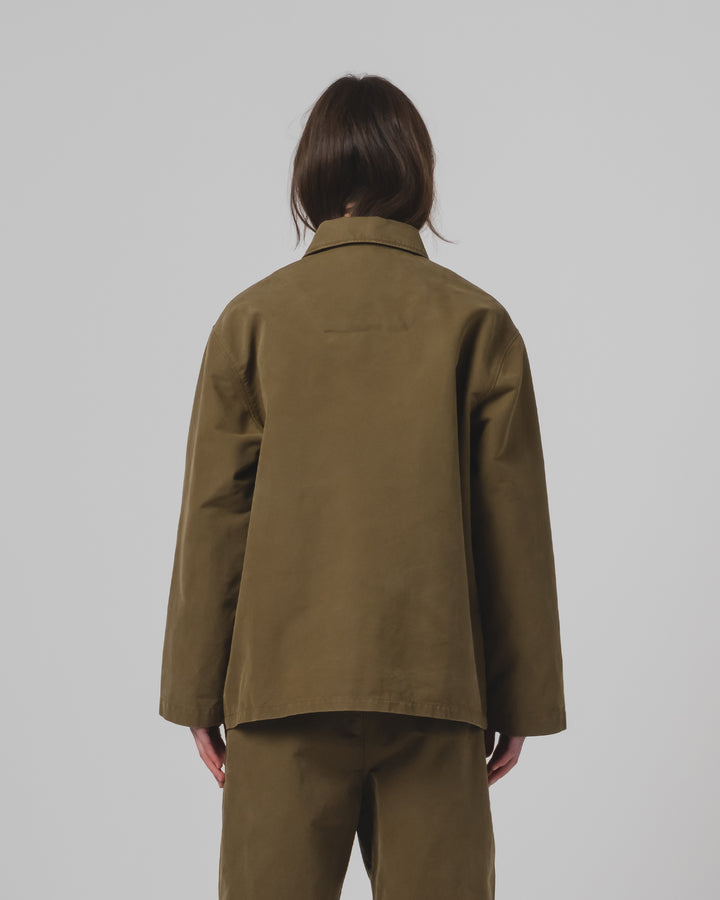 Coach Jacket Nebraska Cotton Fossil Green