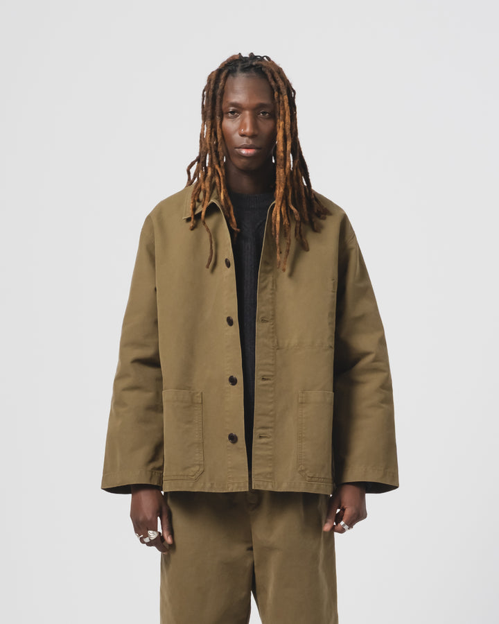 Coach Jacket Nebraska Cotton Fossil Green