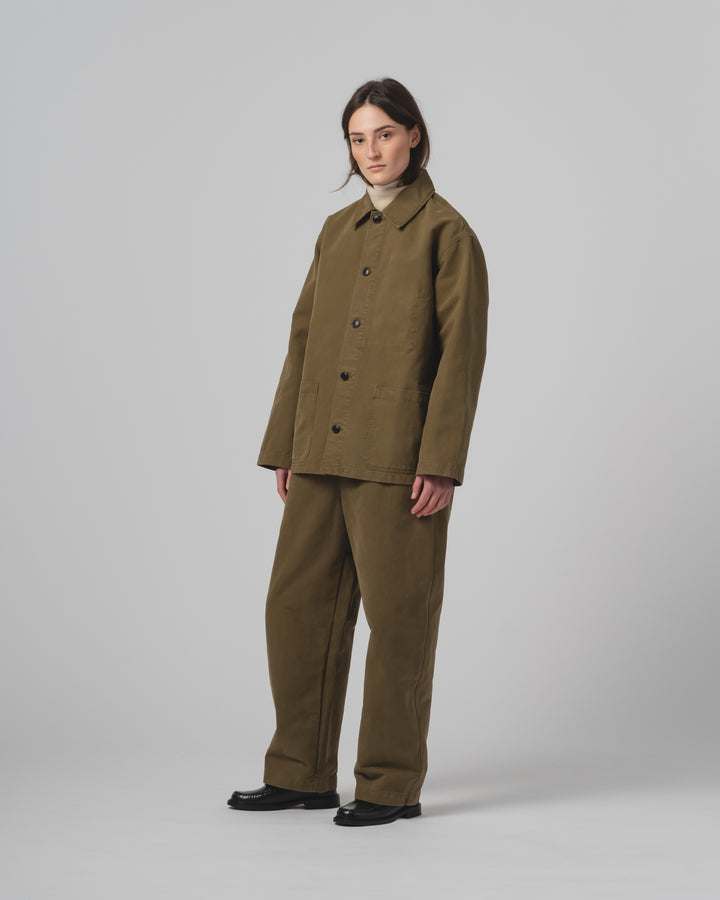 Coach Jacket Nebraska Cotton Fossil Green