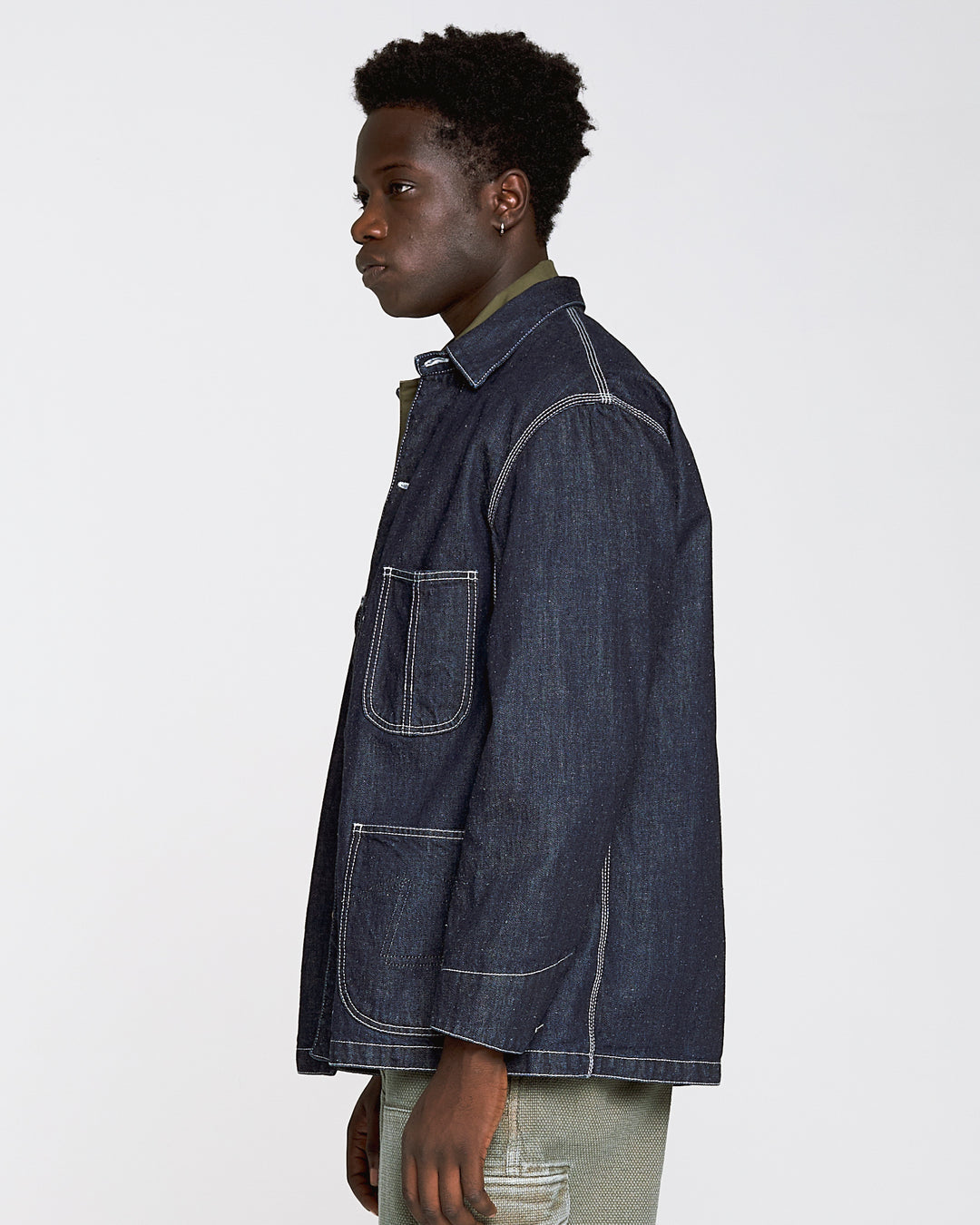 Alcatraz Jacket Hemp Denim Indigo