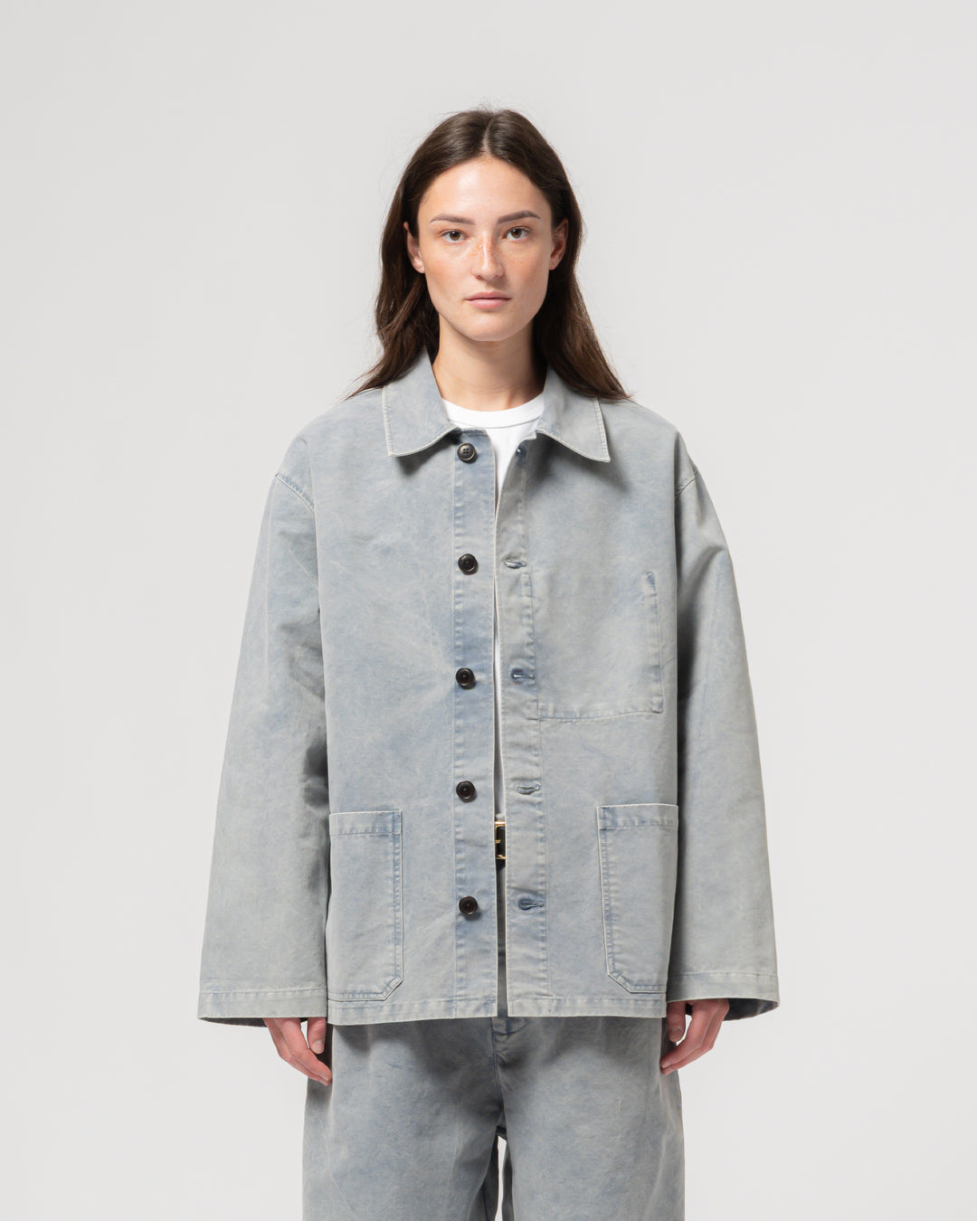 Coach Jacket Nebraska Cotton Coastal Blue