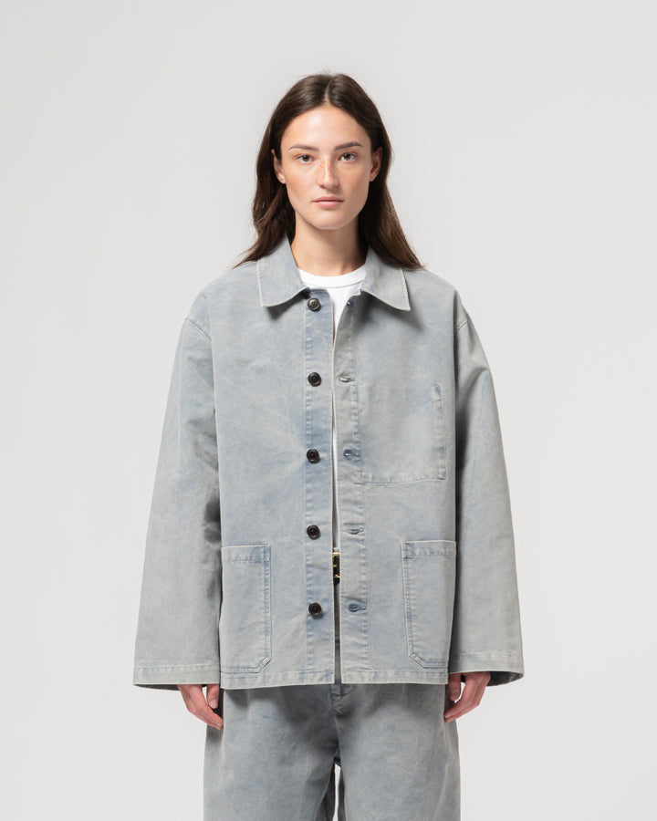 Coach Jacket Nebraska Cotton Coastal Blue