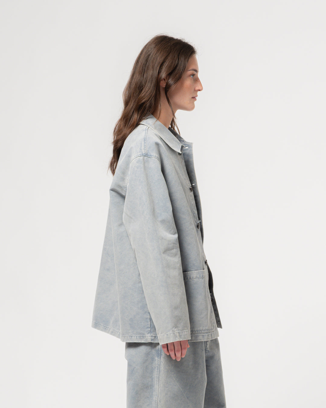 Coach Jacket Nebraska Cotton Coastal Blue