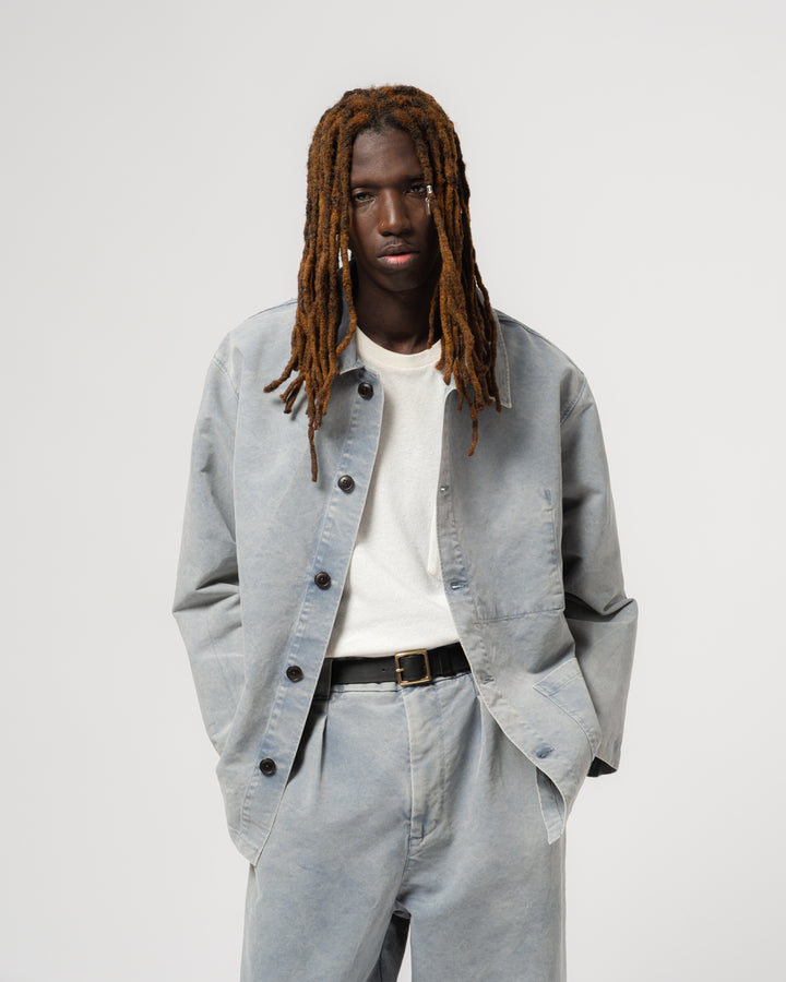 Coach Jacket Nebraska Cotton Coastal Blue