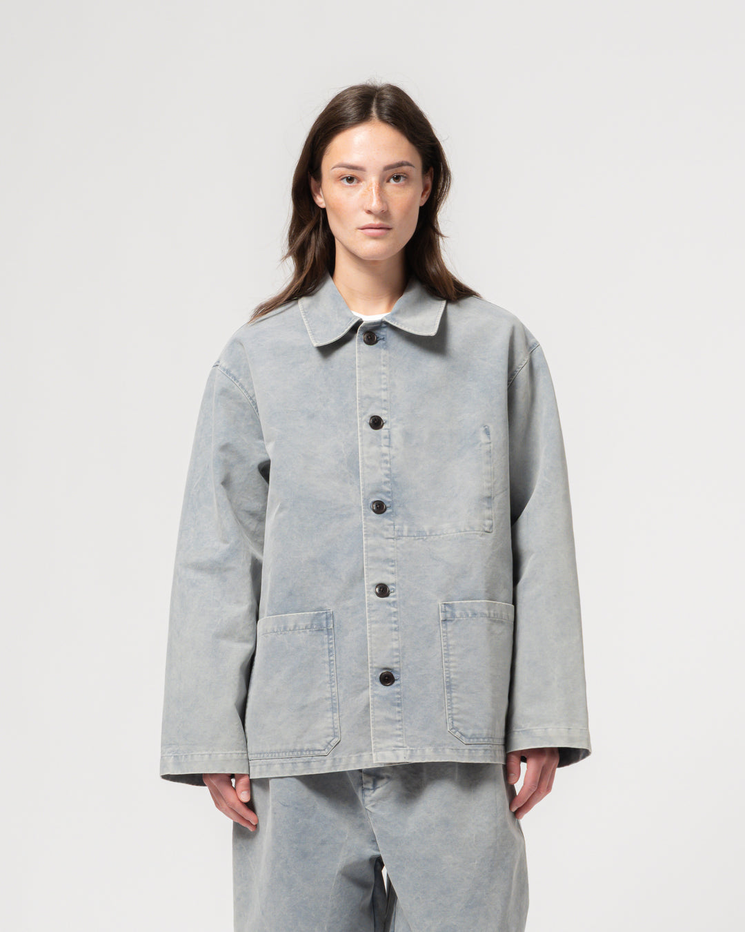 Coach Jacket Nebraska Cotton Coastal Blue