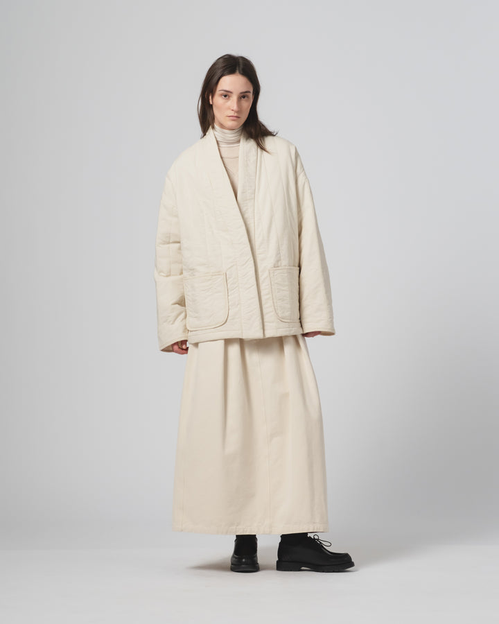 Edo Jacket Quilted Cotton Ecru