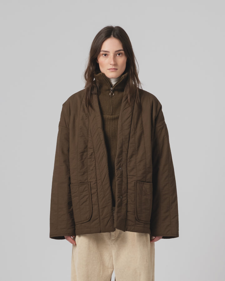 Edo Jacket Quilted Cotton Java Brown