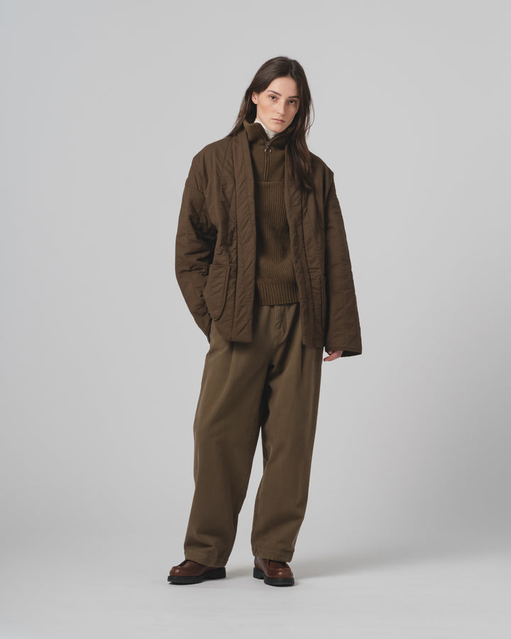 Edo Jacket Quilted Cotton Java Brown