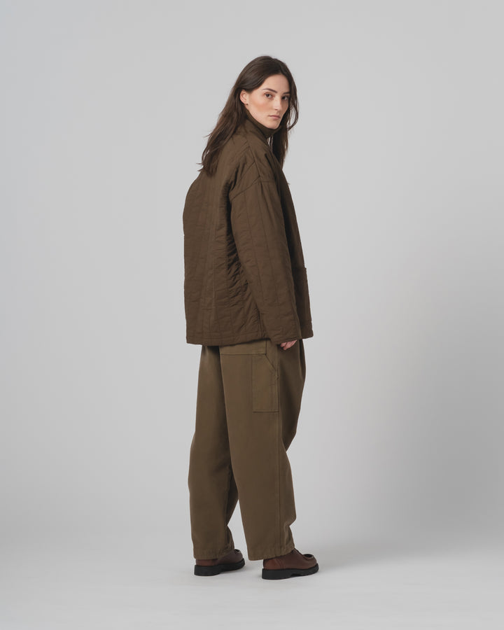Edo Jacket Quilted Cotton Java Brown