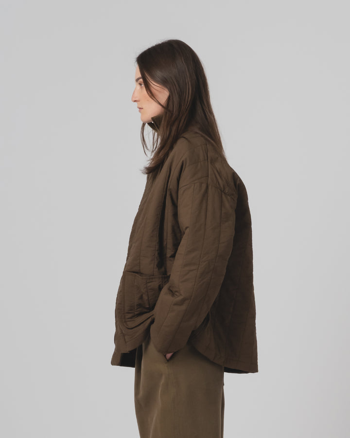Edo Jacket Quilted Cotton Java Brown