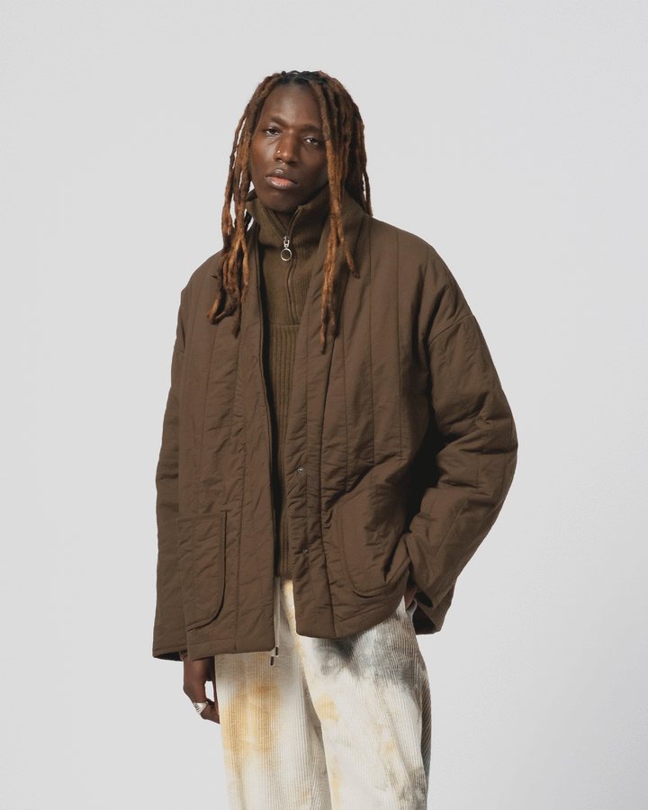 Edo Jacket Quilted Cotton Java Brown