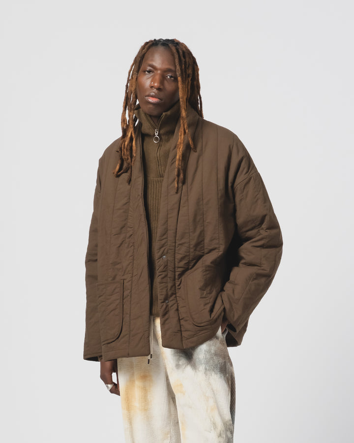 Edo Jacket Quilted Cotton Java Brown