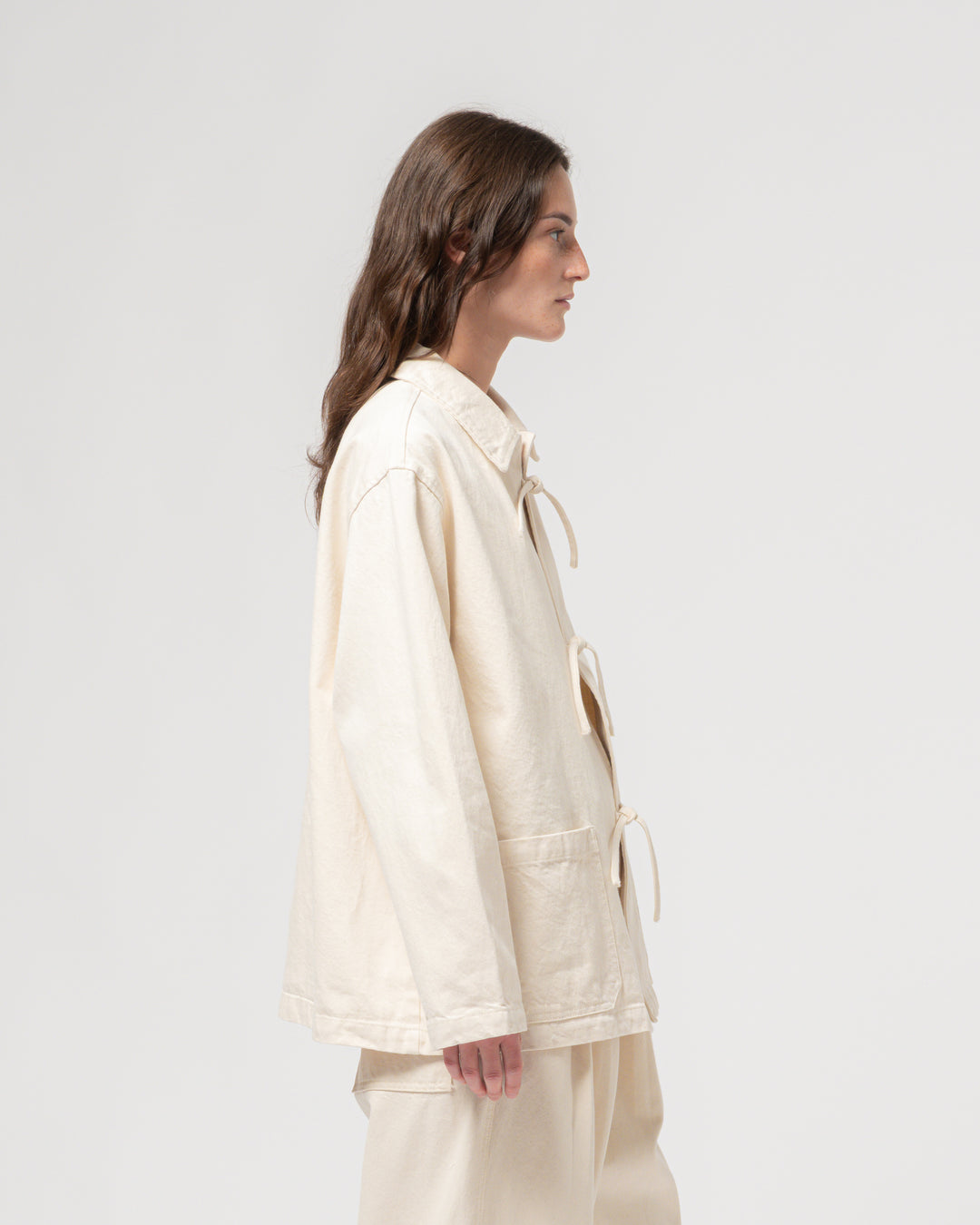 Temple Jacket Ecru Denim Ecru