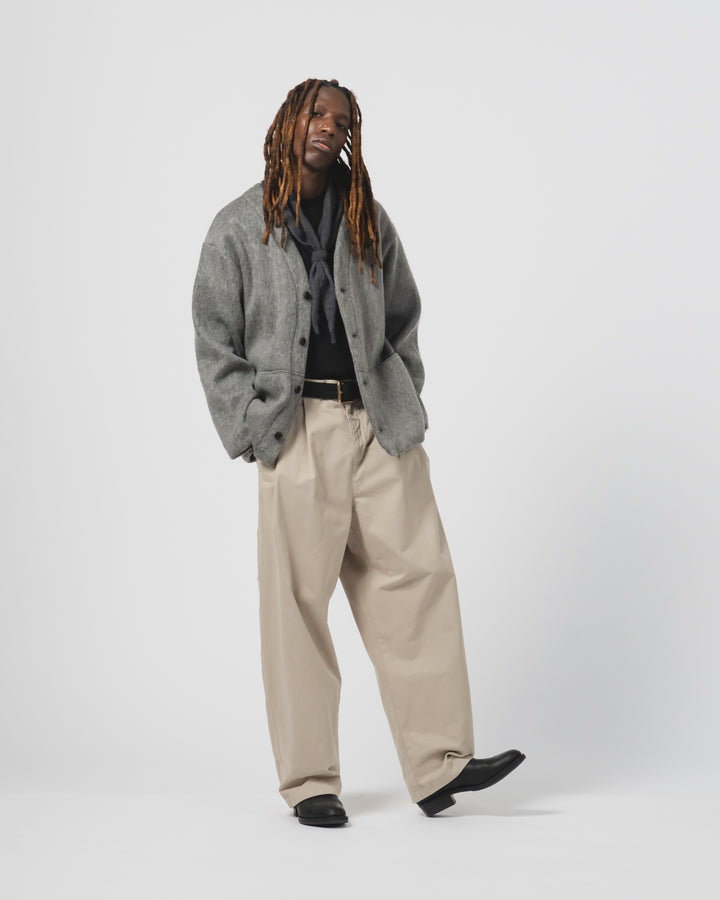 Basic Cardigan Mohair Fleece Asphalt