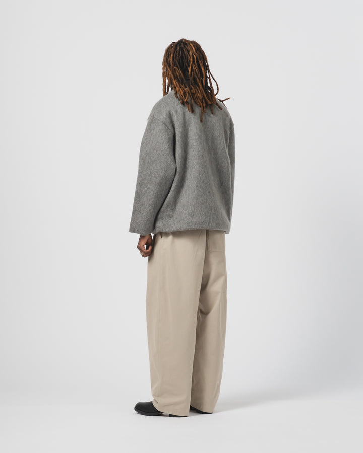 Basic Cardigan Mohair Fleece Asphalt