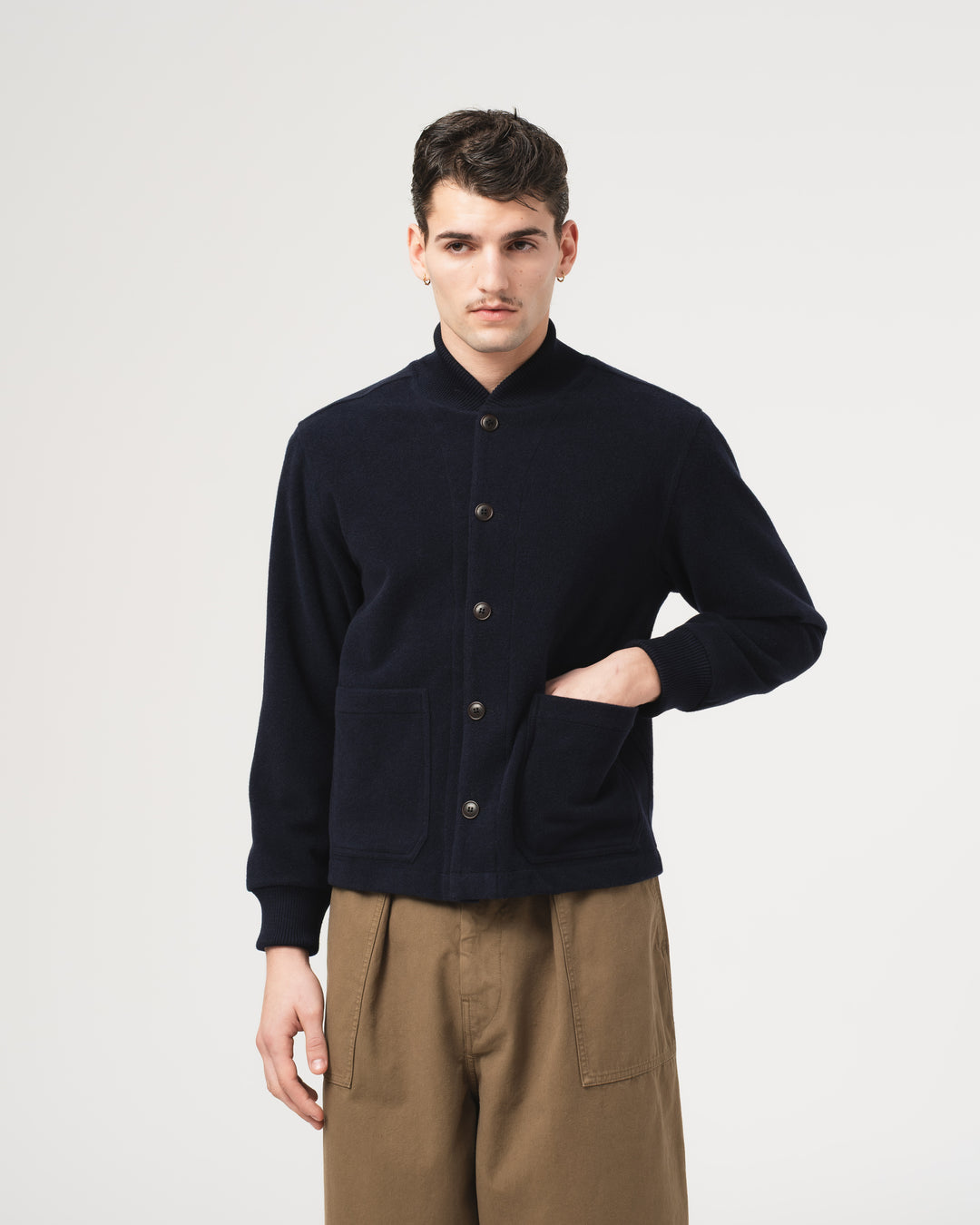 Officer Cardigan Pachuca Wool Navy