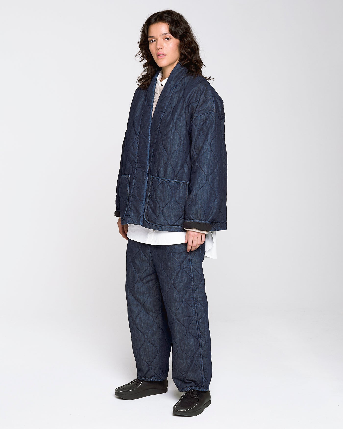 Edo Jacket Quilted Denim Indigo