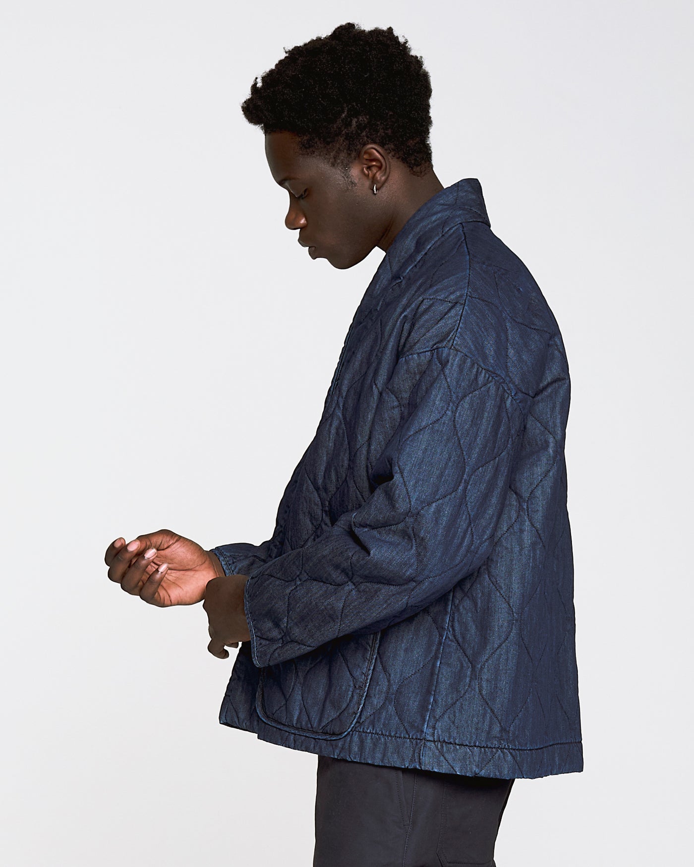 Edo Jacket Quilted Denim Indigo