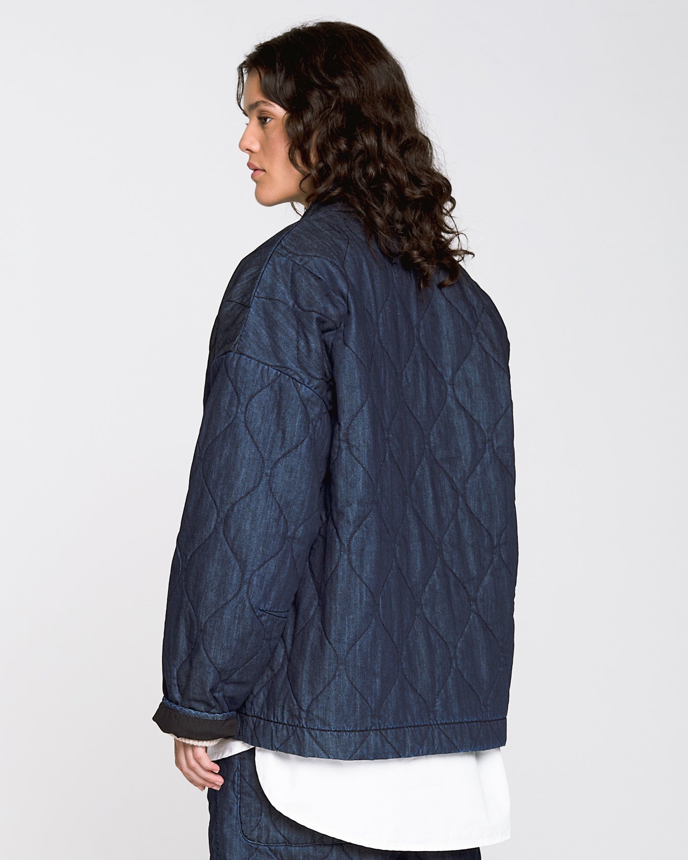 Edo Jacket Quilted Denim Indigo