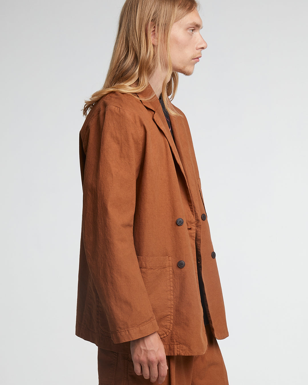 Blazer Cotton Linen Chipmunk