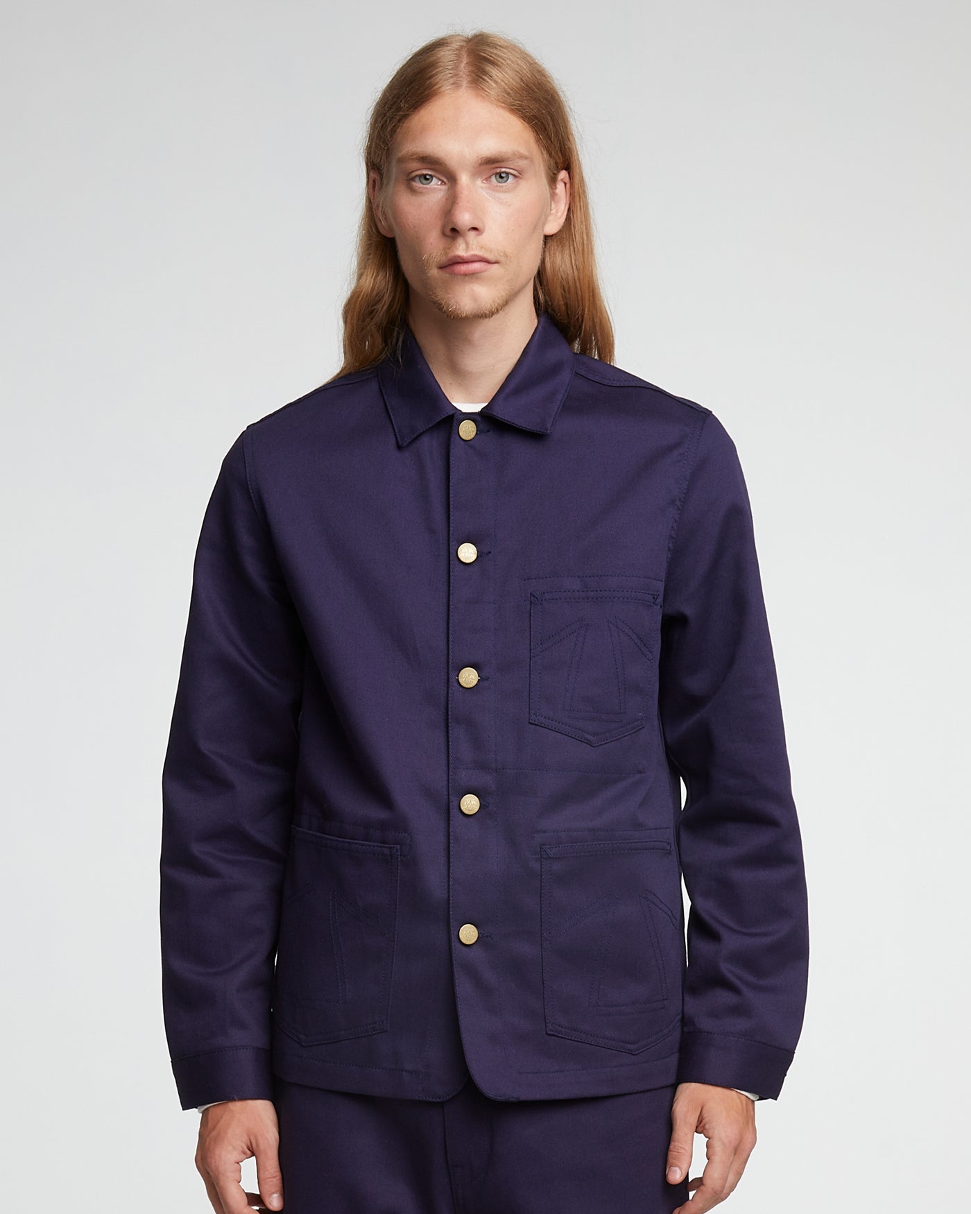 Chore Jacket Garage Cotton Navy