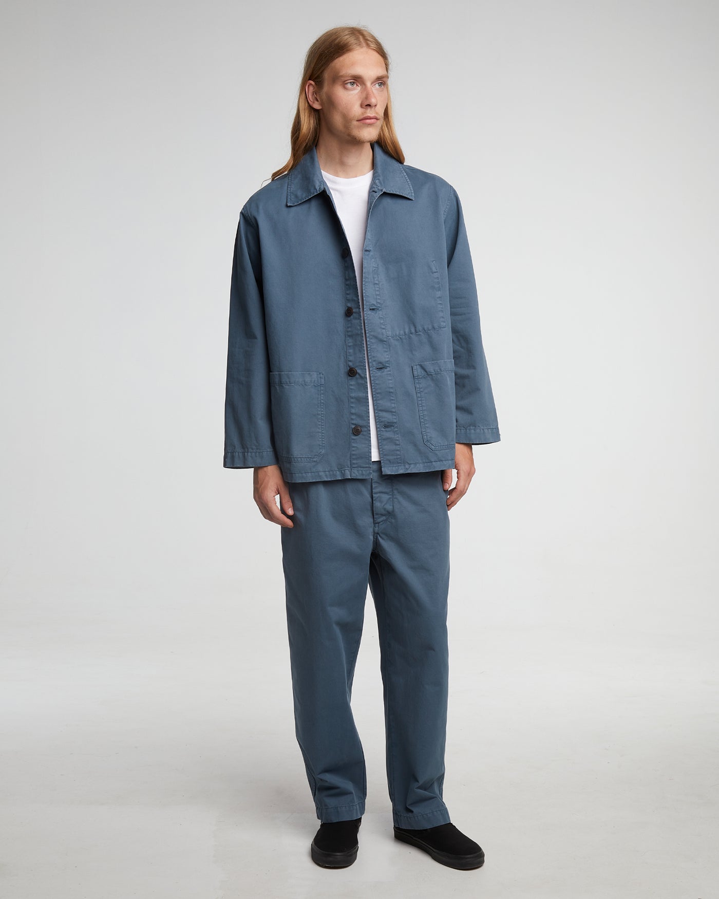 Coach Jacket Recycled Cotton Blue Mirage