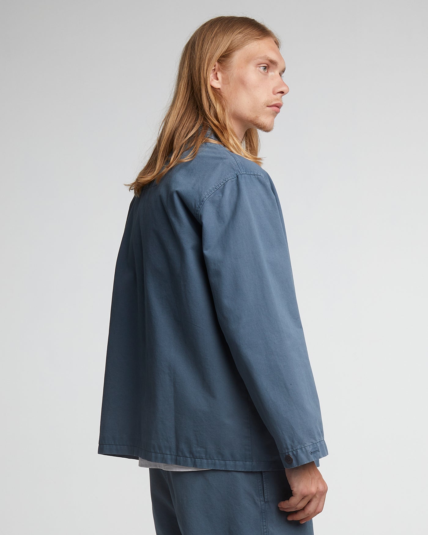 Coach Jacket Recycled Cotton Blue Mirage
