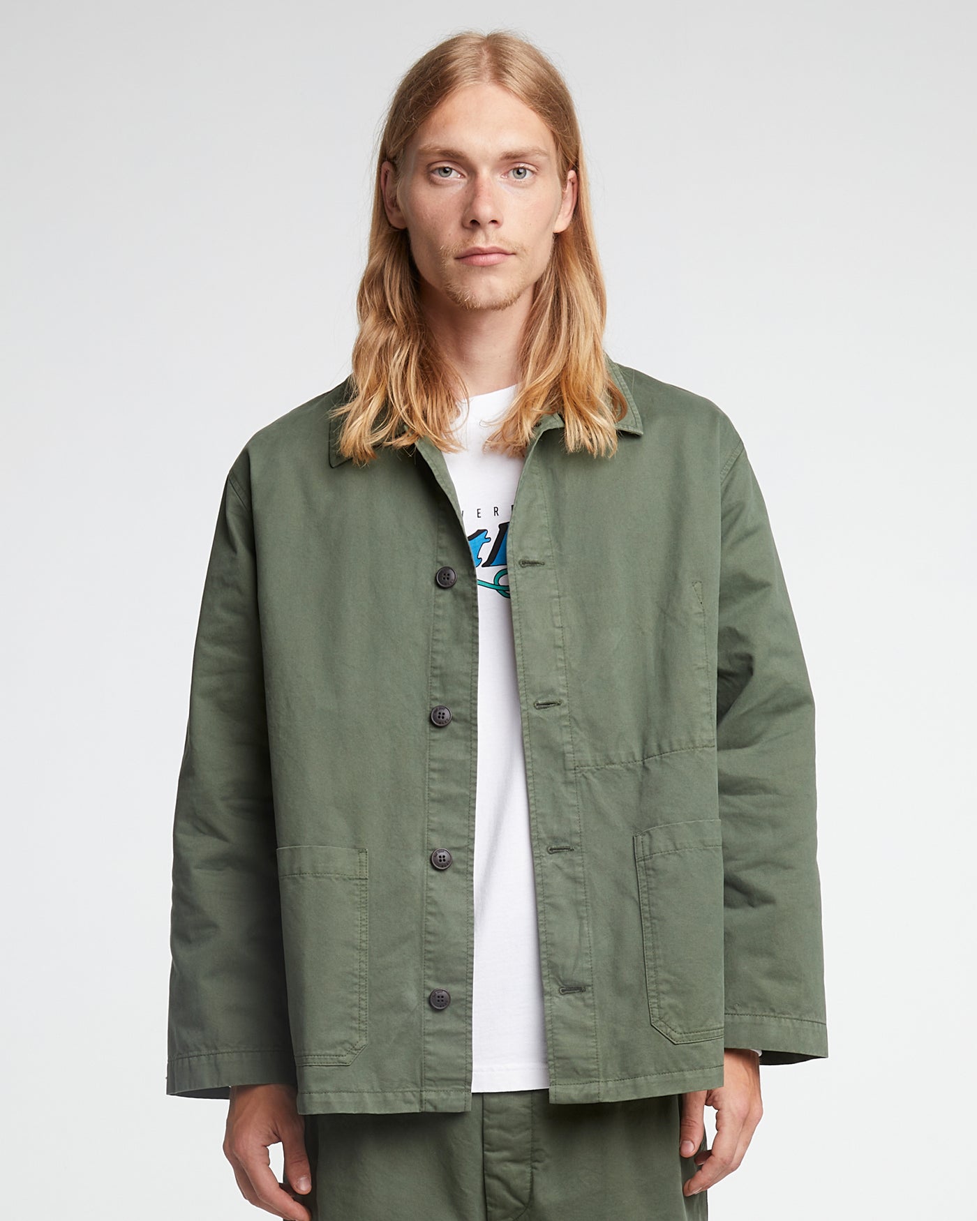 Coach Jacket Recycled Cotton Grape Leaf