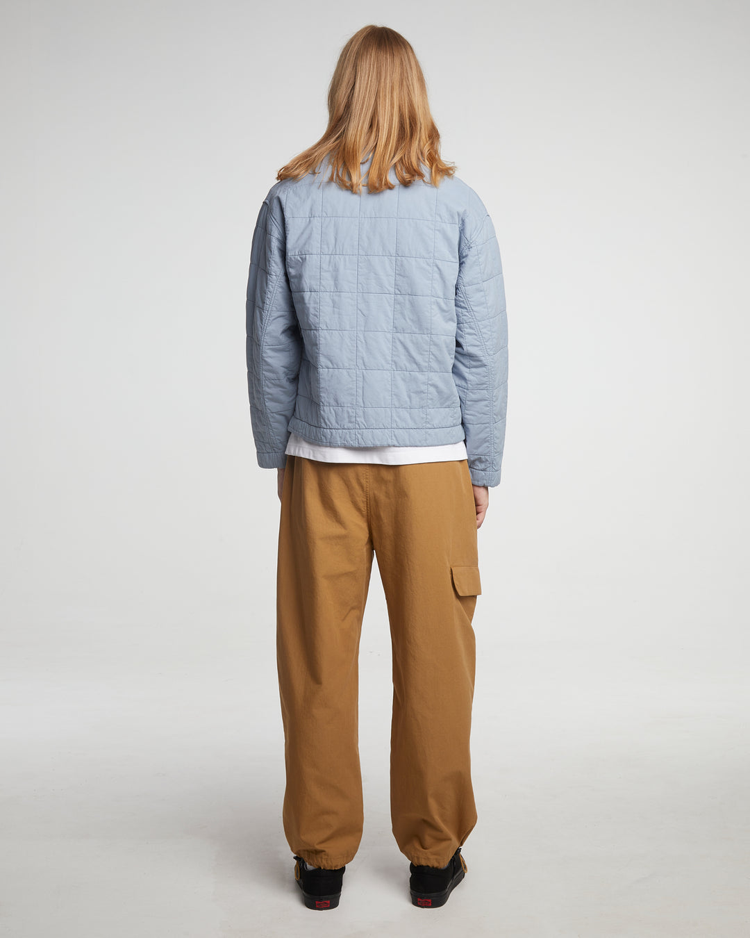 Baseball Cardigan Cotton Quilt Blue Fog